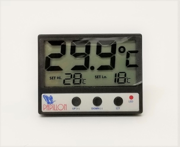 Digital Thermometer mit Alarm schwarz