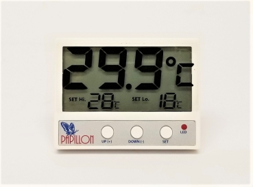 Digital Thermometer mit Alarm weiss